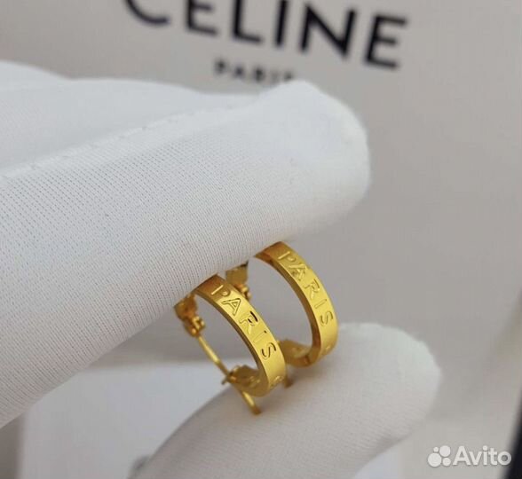 Серьги Celine текущая коллекция