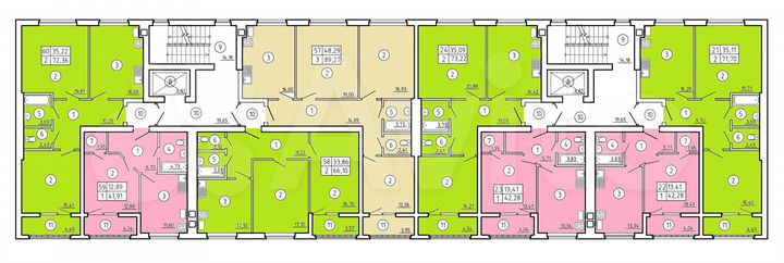 1-к. квартира, 42,2 м², 6/9 эт.