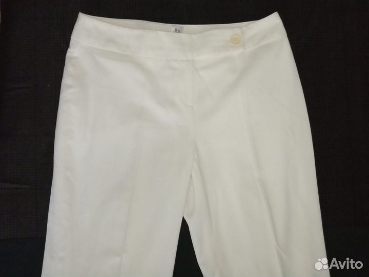 Брюки белые легкий клёш размер 46