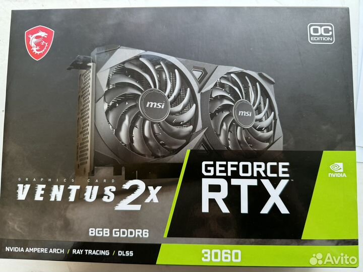 Видеокарта MSI GeForce RTX 3060 ventus 2X OC