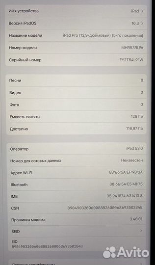 iPad pro 12 9 2021 wi-fi+cellular