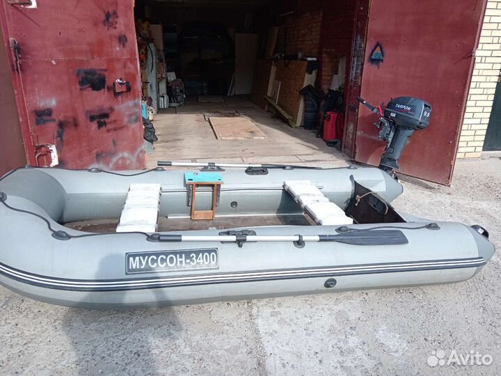 Лодка пвх муссон 3400 с мотором tarpon 9,9 (15)