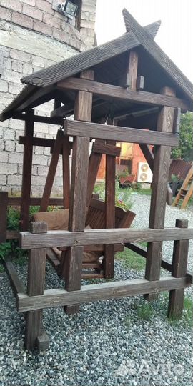 Качели деревянные