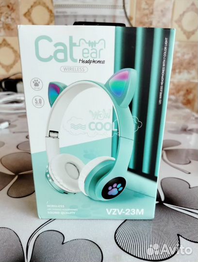 Новые Наушники беспроводные детские светящиеся