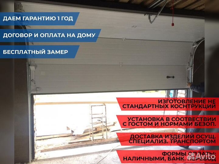 Автоматические секционные гаражные ворота