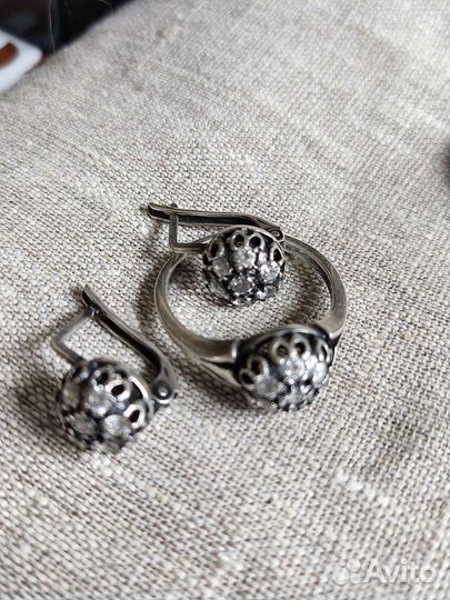 Серебро серьги комплекты
