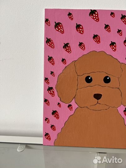 Картина мальтипу пудель акрил