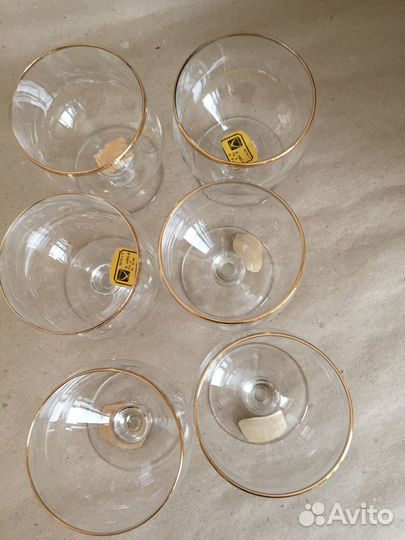 Винтажные бокалы/фужеры 70г. 6 шт. Неман