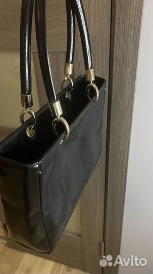 Сумка лакированная натуральная кожа