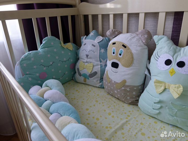 Мягкие бортики в кроватку