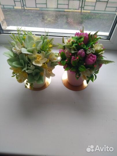 Букет из мыльных цветов