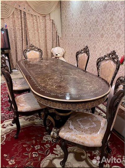 Стол обеденный овальный раздвижной