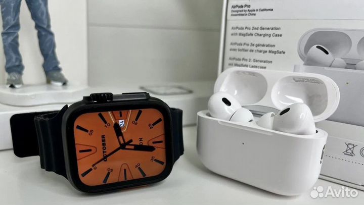 Комплект AirPods+Smart Watch (новые,гарантия)