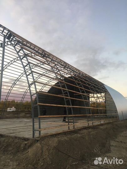 Каркас арочного ангара 15х7.5х30м