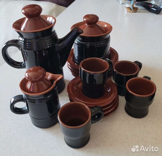 Глиняный чайный/кофейный набор (сервиз)