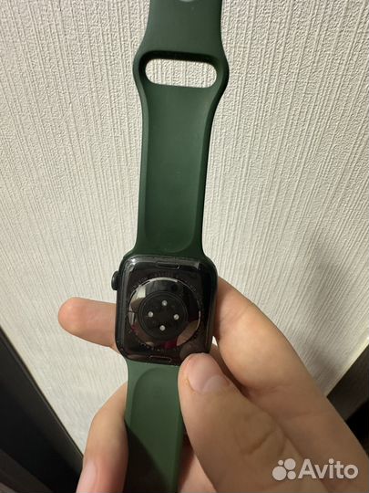 Часы apple watch 7 45 mm green