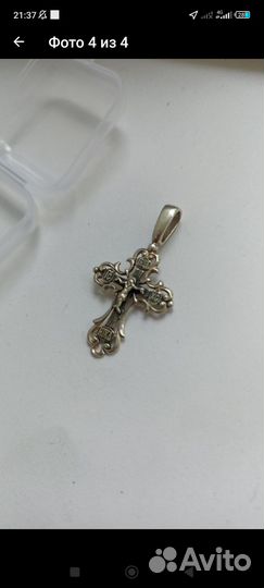 Крестик серебро 925 проба