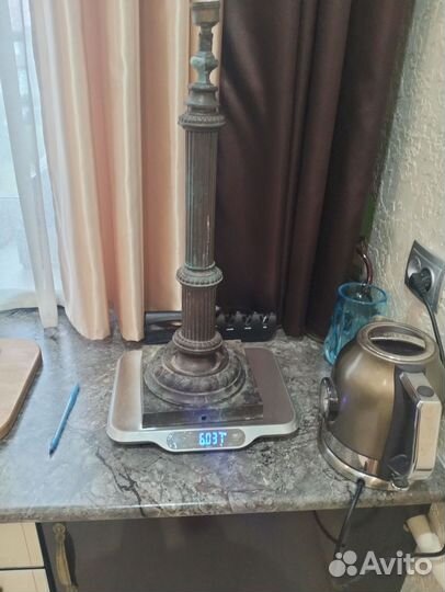 Настольная лампа старинная латунь.медь