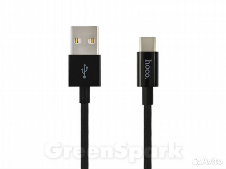 Кабель hoco X23 USB-A to Type-C 1м черный