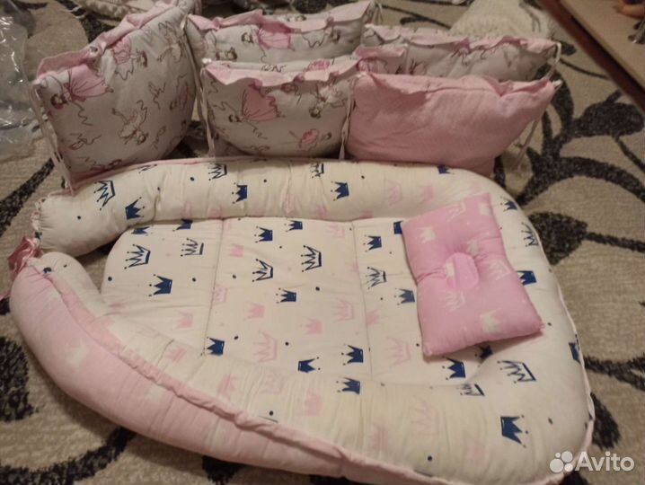 Бортики в кроватку для девочки