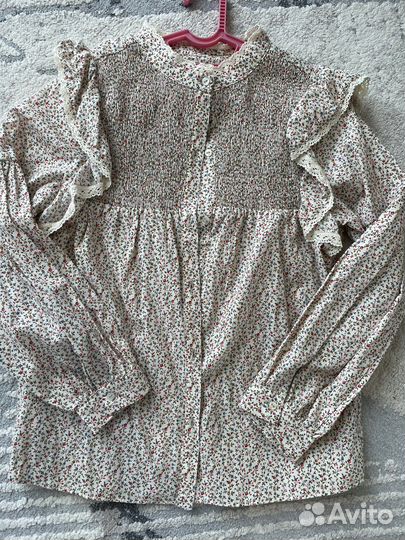 Рубашка zara для девочки 152