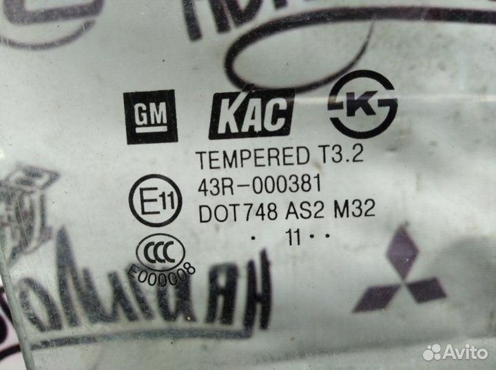 Стекло заднее правое Chevrolet Lacetti седан F14D3