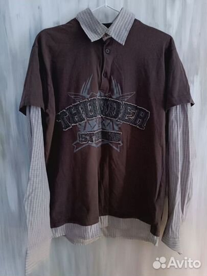 Винтажный многослойный лонгслив