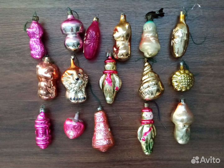 Елочные игрушки СССР на прищепке