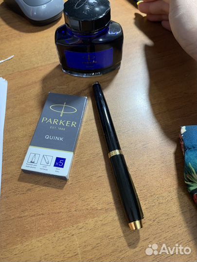 Перьевая ручка parker и набор чернил