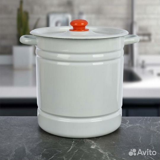 Мантоварка эмалированная 12л новая для всех плит