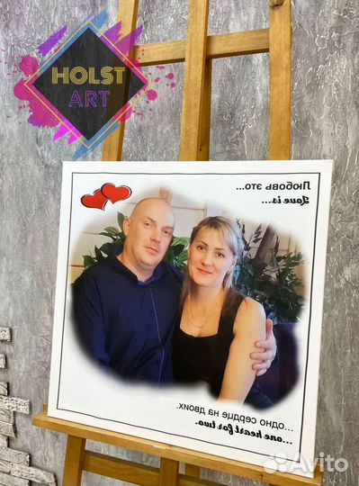 Портрет по фото на холсте
