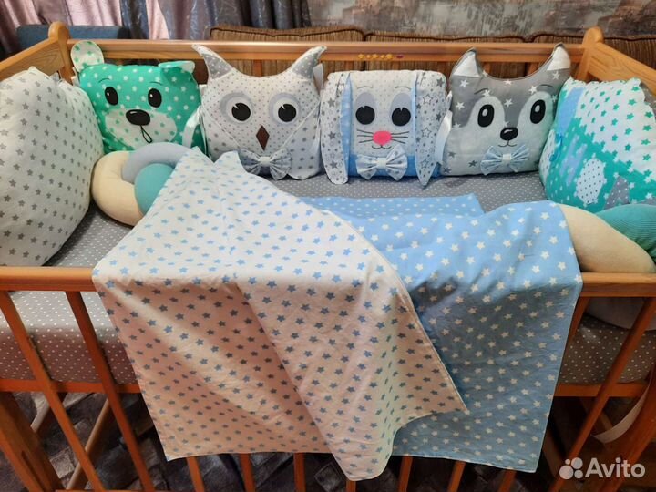 Бортики в детскую кроватку новые