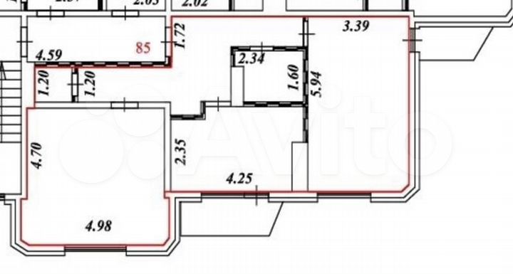 2-к. квартира, 72,7 м², 5/6 эт.