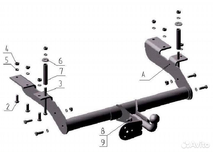 Фаркоп тсу газ 2752 Соболь, 2217 Баргузин