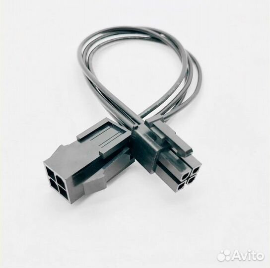 Удлинитель питания процессора 4pin черный 20см