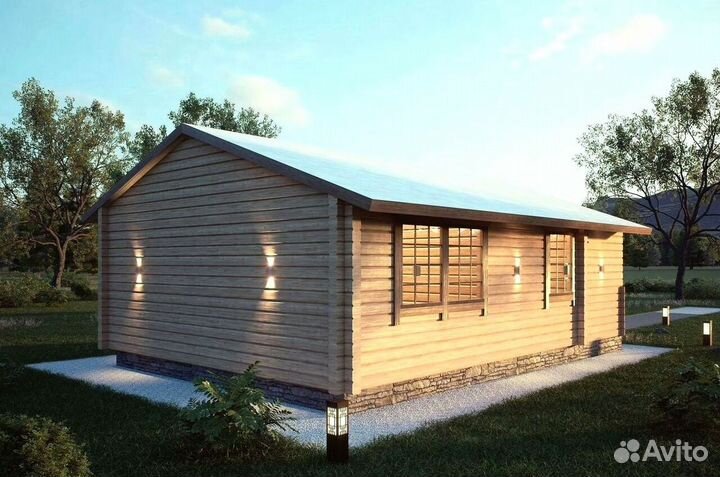 Всесезонный дом из бруса, евродвушка