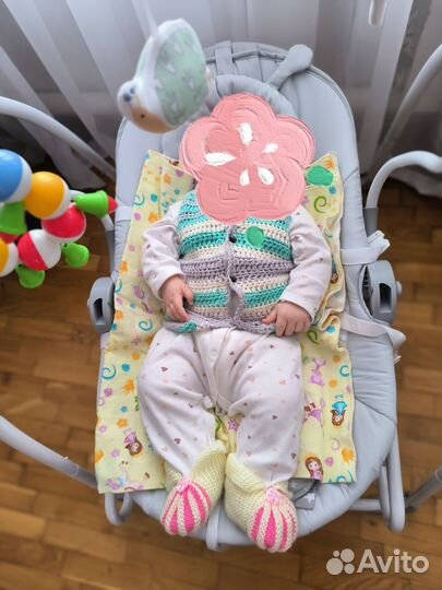 Детские электронные качели шезлонг