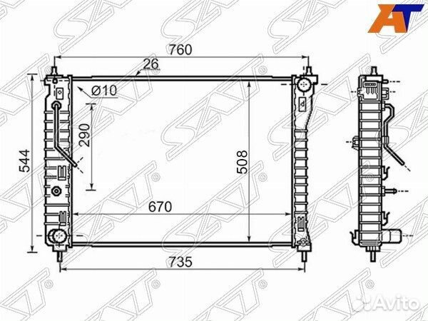 Радиатор chevrolet captiva/opel antara/daewoo W