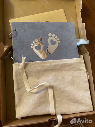 Фотоальбом для новорожденного,метрика подарок