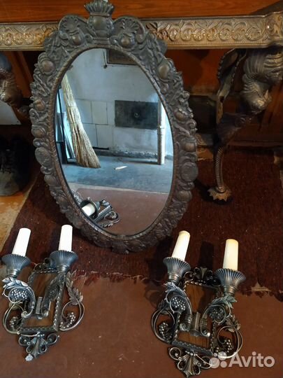 Зеркало в металлической раме СССР