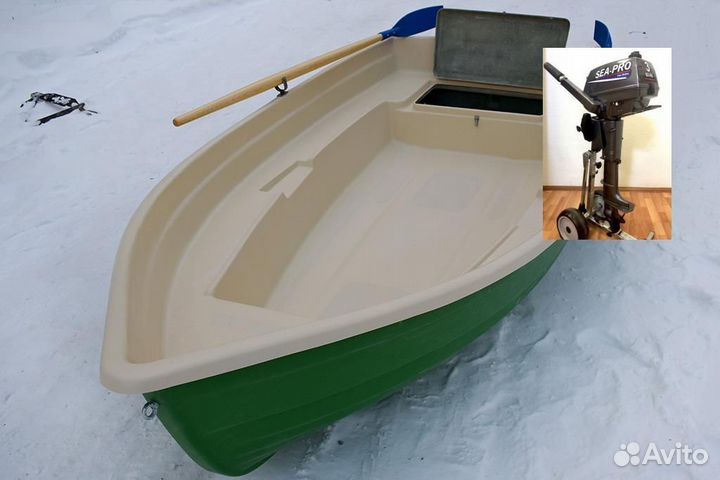 Лодка пластиковая с мотором Тортилла-305 с Рундуко