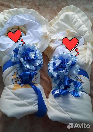 Зимние конверты для двойняшек