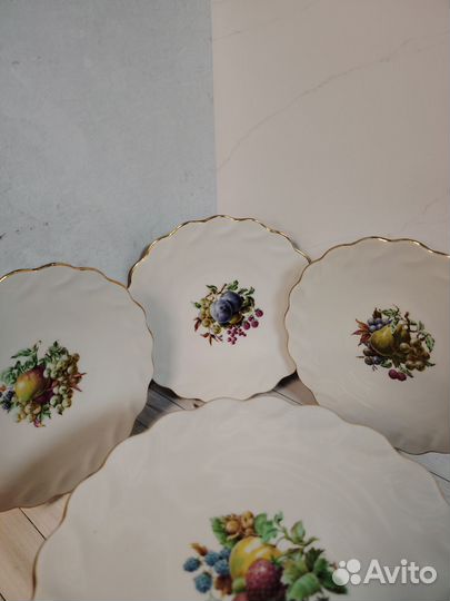 Набор фарфоровых тарелок 12шт, завод лоз