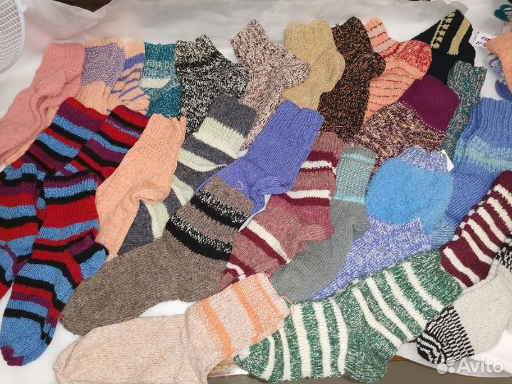 Носки ручной вязки теплые