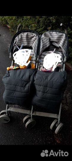 Коляска трость для двойни