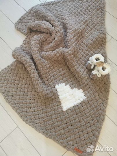 Детские пледы, пинетки ручная работа