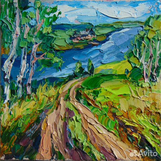 Картины маслом пейзаж 10 работ импасто интерьерные