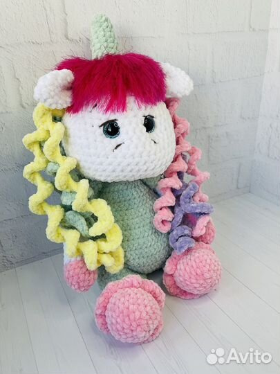 Плюшевая вязанная игрушка, ручная работа