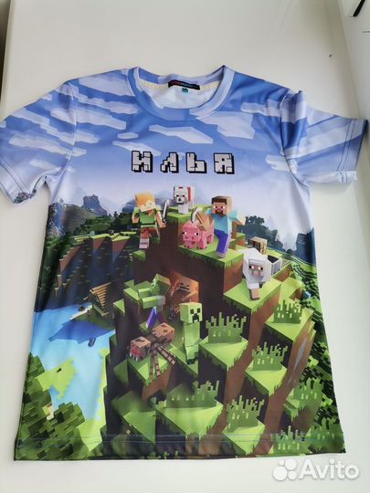 Именная футболка Minecraft 152 размер
