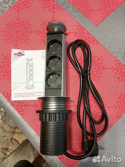 Телескопическая разетка для столешницы продается